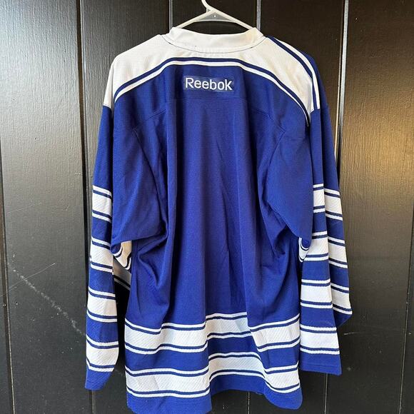 Toronto Maple Leafs NHL Hockey Jersey Reebok Blue White Lace Up Large - Picture 6 of 8